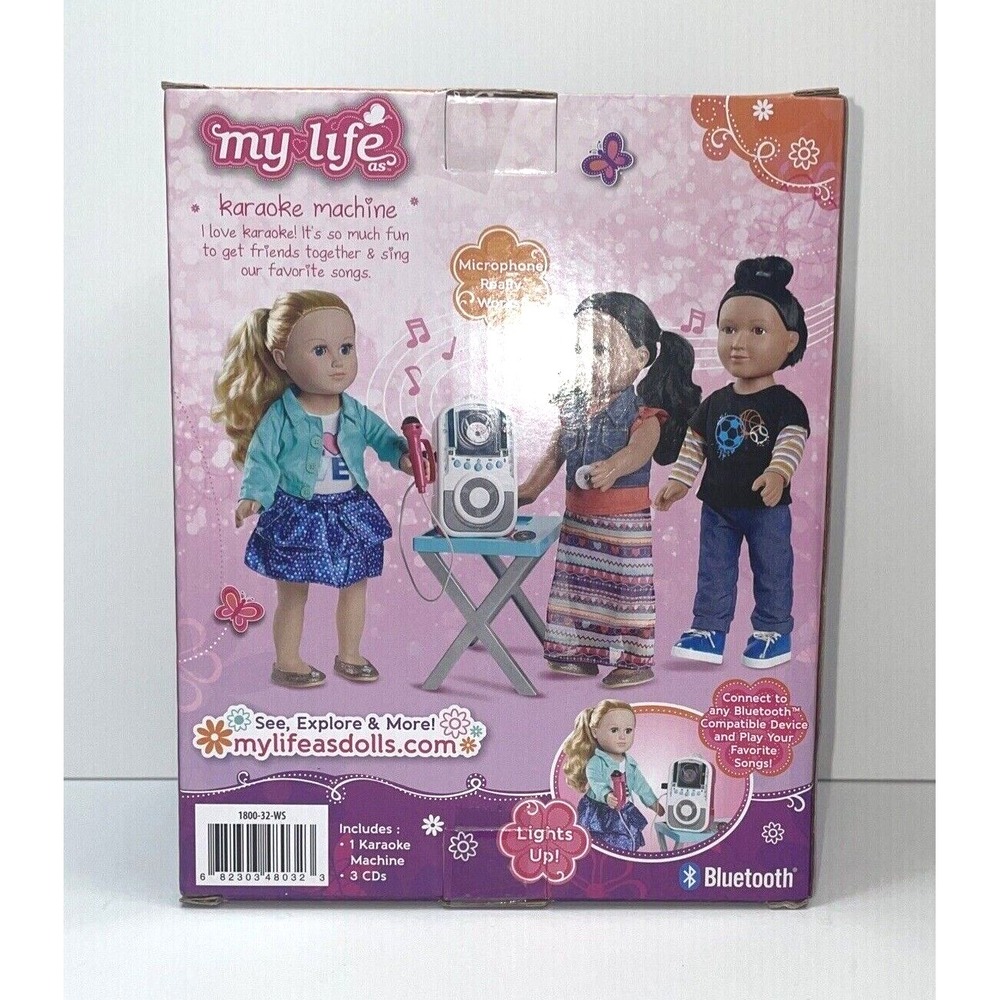 MY LIFE AS Karaoke Machine 18" Doll Accessories Bluetooth 4 Piece New in Pkg - Picture 2 of 5